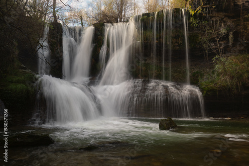 Peñaladors waterfall in Burgos, Castilla y Leon, Spain