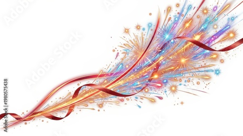 Vibrant colors and shapes create a design that embodies celebration and joy at events