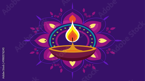 Mystical eye with glowing third eye and sacred symbols