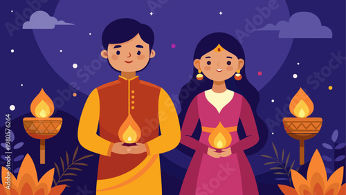 Two animated characters standing back to back in a fiery scene