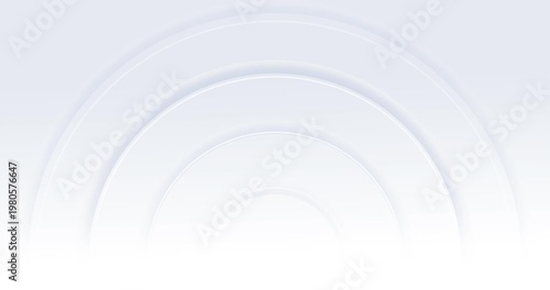 White grey Seamless loop with soft glowing radio waves rising from below. Minimal circular lines with subtle gradients and clean space, ideal for mobile UI, fintech, dashboards and presentations.