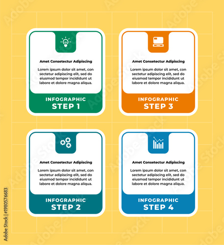 step timeline Infographic business template design