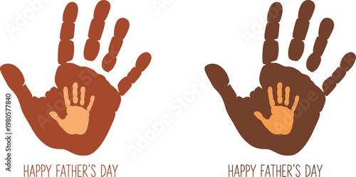 Handprint comparison adult and child a visual study of scale and impression
