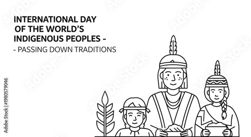 Indigenous Peoples Family Celebrating Traditional Culture and Heritage.