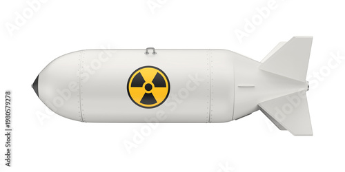 Nuclear gravity bomb on transparent background