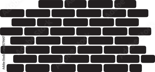 Black brick wall pattern bricks