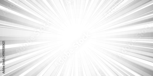 Abstract Radial Burst Monochrome Graphic Design. Retro grayscale sun rays background with dirty burnt effect.