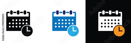 Calendar and Alarm Icons Set