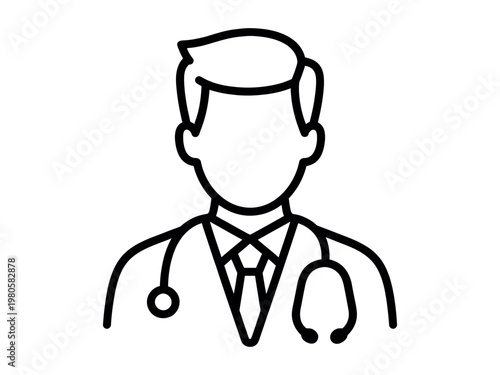 Doctor or medical professional icon with stethoscope first aid doctor s visit medical staff healthcare worker healthcare professional physician practitioner stethoscope hospital medicine