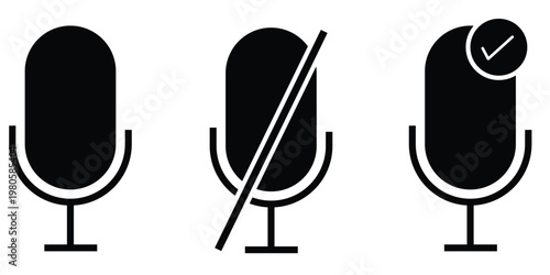 microphone mic icon, voice icon symbol .voice icon with white background EPS10