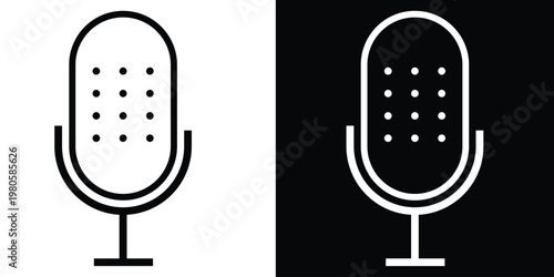 microphone mic icon, voice icon symbol .voice icon with white background EPS10