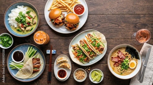 Imperfect Real Life with Commercial Clarity A Diverse Spread of Delicious International Cuisine