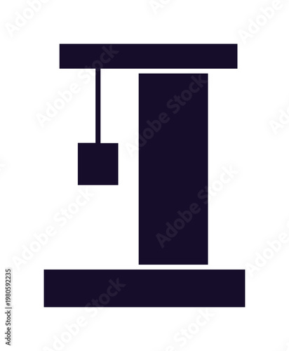 Minimalist cat scratching post icon, modern pet furniture silhouette vector, black feline climbing tree and play tower illustration