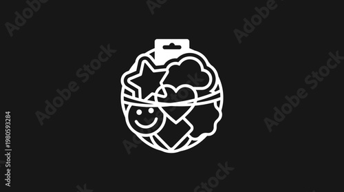 Set of Cookie Cutters in Packaging on Dark Background