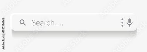 Tableau sur toile Search bar vector icons in flat design