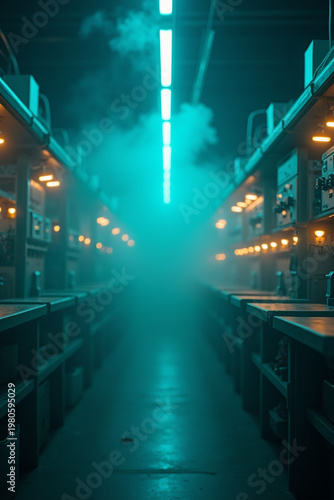 Industry 4.0 Smart Production Line Vertical Perspective