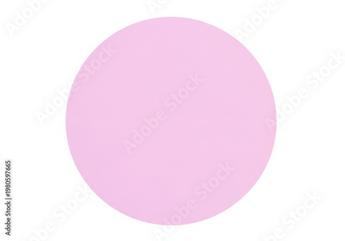 A large pink circle on a white background