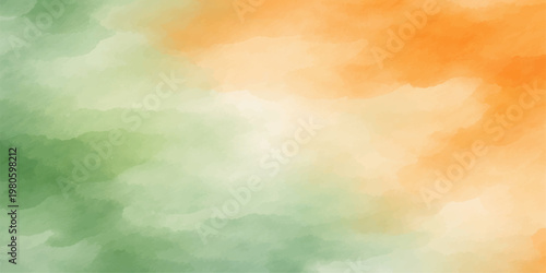 Abstract watercolor grunge background of a beautiful sunset sky with colorful clouds and soft sunlight illuminating the atmosphere