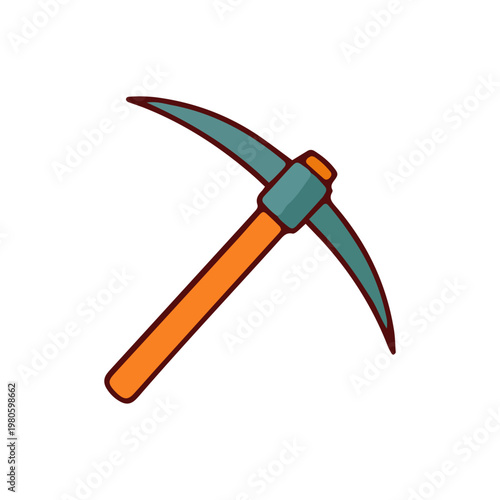 Cartoon Pickaxe Mining Tool Icon
