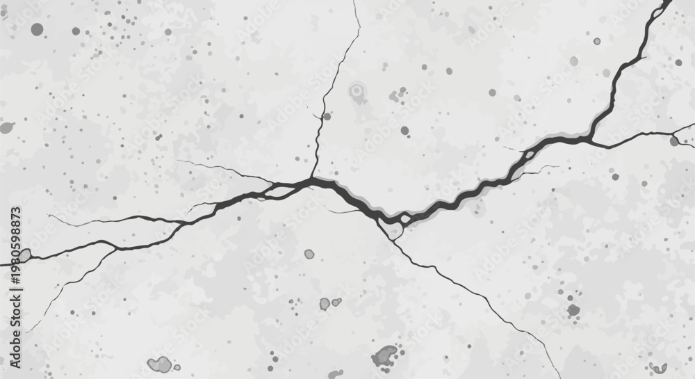 Obraz premium Cracked grey textured background with scattered dark spots