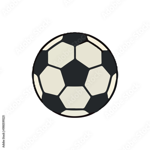 Minimalist Soccer Ball Icon