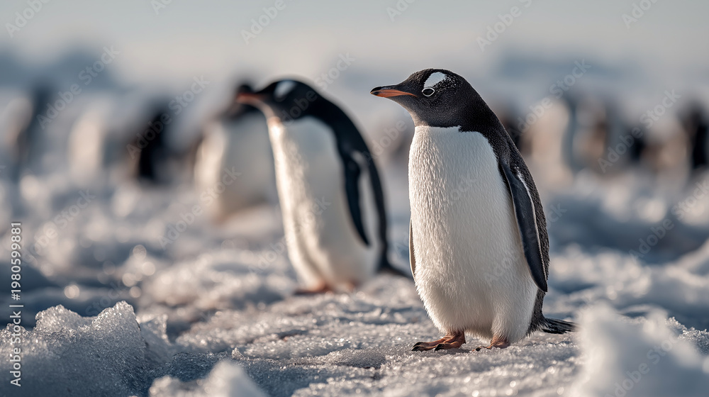 Fototapeta premium gentoo penguin in antarctica
