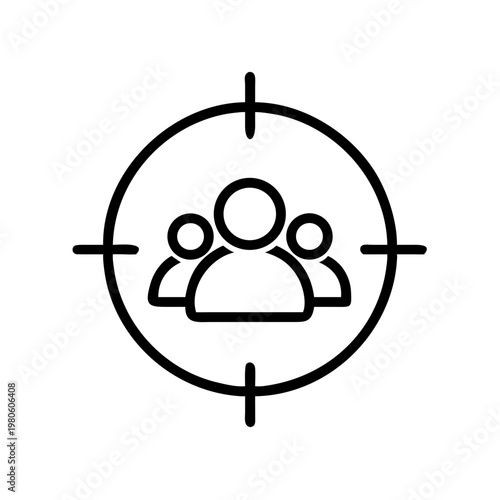 Target audience focus on group of people for marketing strategy and customer segmentation analysis