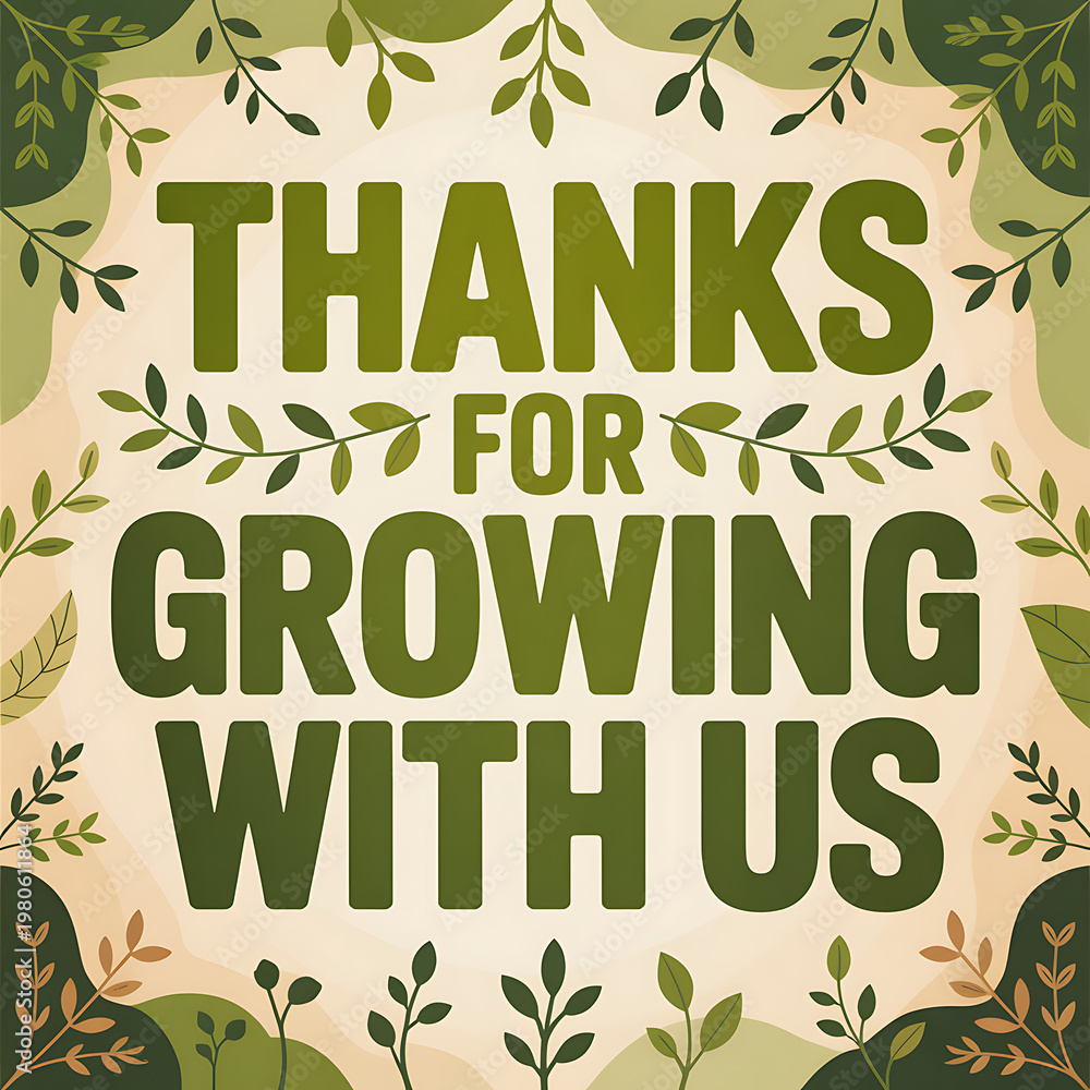 Fototapeta premium thanks for growing with us