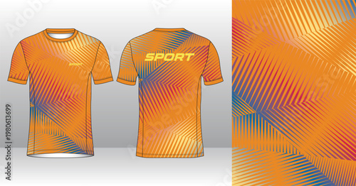 Modern Running Jersey Design Template for Sportswear
