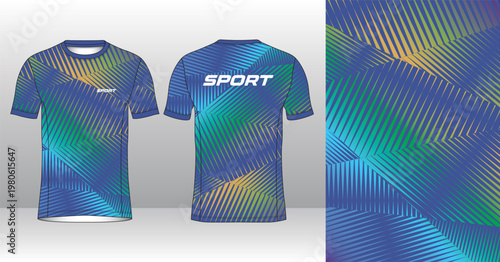 Modern Running Jersey Design Template for Sportswear
