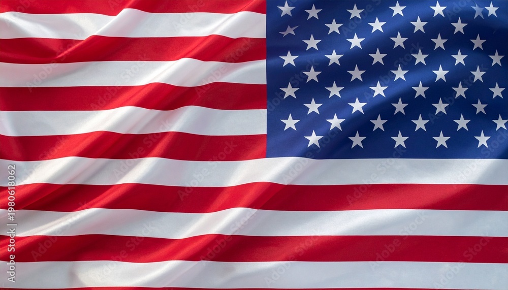 Obraz premium American Flag: The Stars and Stripes of the United States of America, billowing gently in the breeze. A powerful symbol of freedom, unity, and national pride.
