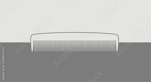 Simple and clean illustration of a hair comb, suitable for topics related to hair care, styling, grooming, and personal hygiene.