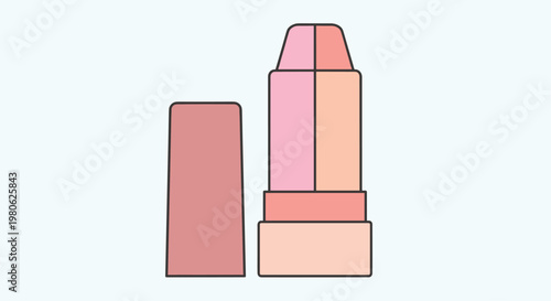 Vibrant multi-color lipstick or lip balm in a sleek case, perfect for adding a pop of color and hydration to your beauty routine.