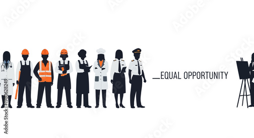 Diverse group of professionals representing equal opportunity and inclusion in the workplace.