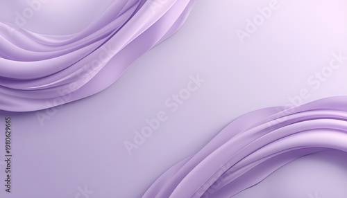A beautiful abstract background with smooth purple waves on a light purple surface