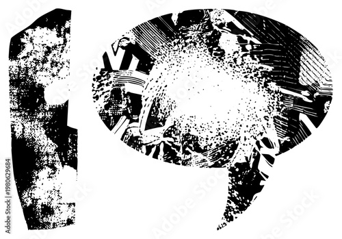 Stylized brain graphic using halftone dots and sharp geometric breaks, abstract neural, vector illustration, design, cognitive concept art.