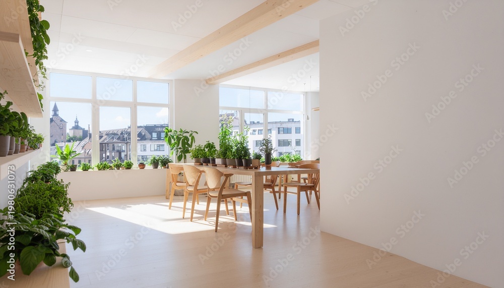 Fototapeta premium グリーンの美しい部屋