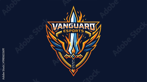 Vanguard Esports Logo - A Dynamic Emblem of Competitive Gaming.