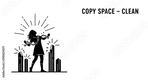 Silhouette of a woman violinist performing in an urban city landscape.