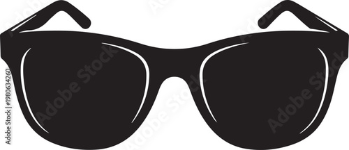 Black sunglasses with white highlights eyewear