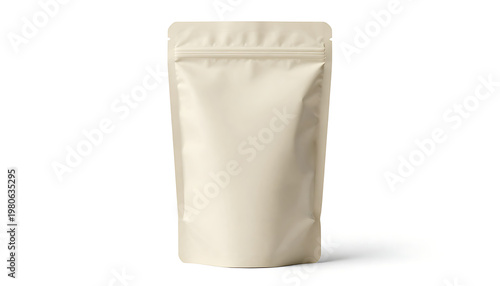 Minimalist White Stand-Up Pouch Packaging
