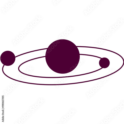 Minimalist Planetary Orbit Illustration