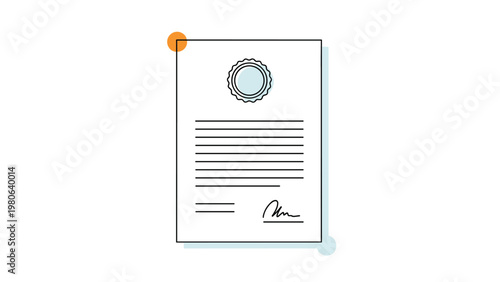Important document featuring a prominent seal and a clear signature at the bottom, symbolizing official authorization, legal agreement, or certification.
