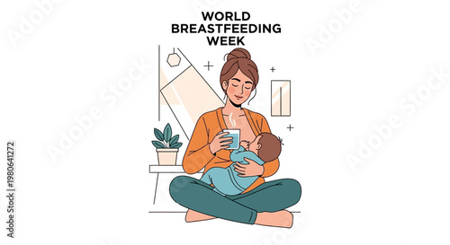 A mother breastfeeding her newborn baby in a comfortable indoor setting.
