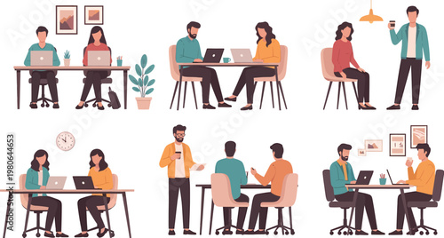 silhouettes of people in cafe