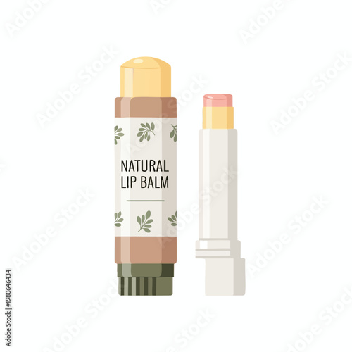 Natural Lip Balm in Refillable Tube for Moisturized Lips