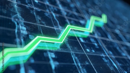 Digital data interface on glass screen close