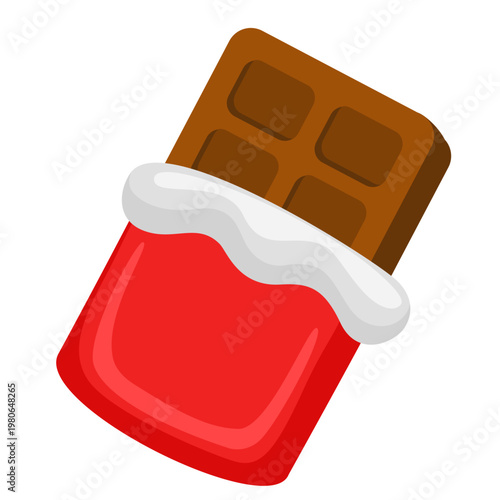 Obraz na płótnie Chocolate Bar Wrapper Flat Vector Illustration