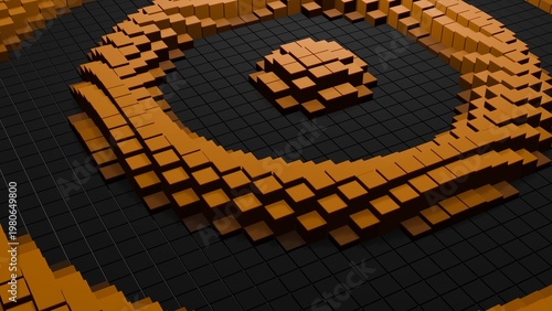 Abstract background with orange squares