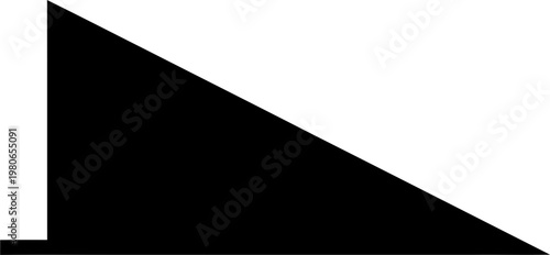 Minimalist Black Geometric Right-Angle Triangle Icon 